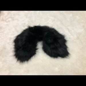 Faux fur black stole